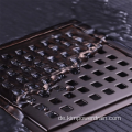 Gebürstete Bronze quadratische Duschbodenabfluss